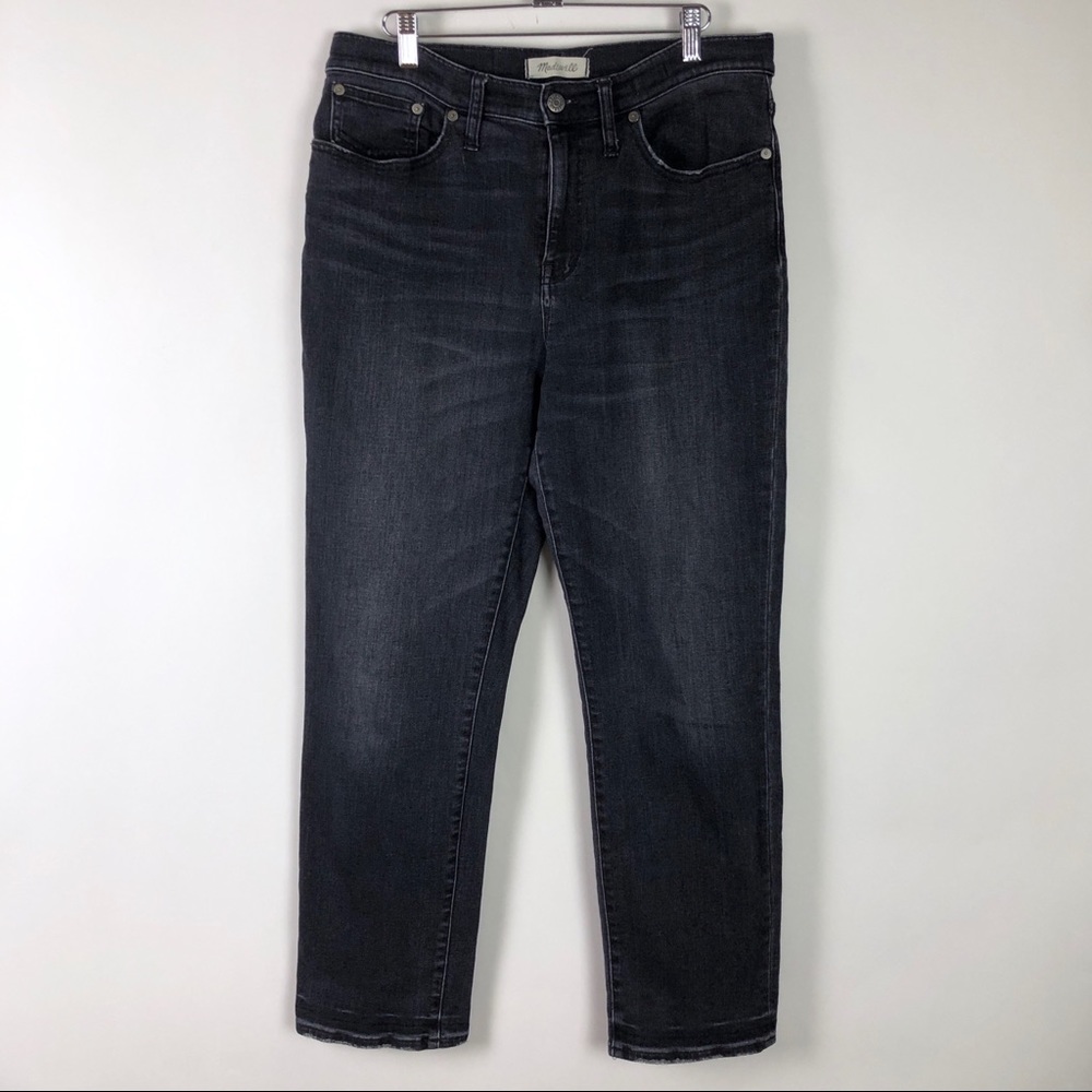Madewell Cruiser Straight Faded Black Jeans Denim